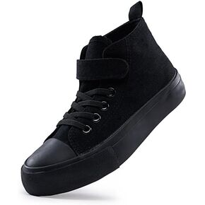 Toddler Shoes for Boys Girls, Kids Canvas Sneakers Classic Adjustable Strap Lace Up Comfortable Lightweight Running Walking Casual Shoes