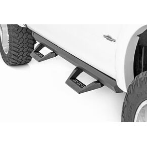 Rough Country SRX2 Adjustable Aluminum Steps for Ram 1500/2500/3500 (2010-2018) Crew Cab - Modular Running Boards with Slide-Adjust Steps