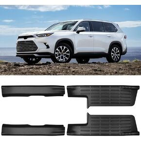Inside Door Sill Protector Compatible with Toyota Grand Highlander 2024 2025 Accessories LE/XLE/Limited/Platinum Door Sill Guards Trim(Not for Highlander)
