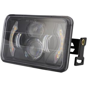 4x6 LED LED Headlight Kit لسوزوكي DR-650 | بالنسبة إلى Suzuki DRZ400 مع مصابيح الصعود الأمامية لأجهزة المصباح الأمامي العالي الكثافة ، رقائق LED عالية الكثافة Low Beam Low Lowt أثناء النهار (Light + Bracket)