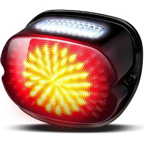 Benllari LED LED LED LED LED Signal Lead Lead Leach Leach Low Plants Smoked Lens متوافق مع Harley Davidson Dyna Sportster 883 1200 Road King