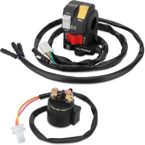 M MATI Handlebar & Starter Relay Switch for Honda FourTrax 300 2x4/4x4 TRX300/TRX300FW 1988-1995 35200-HC4-004 35850-HC4-000