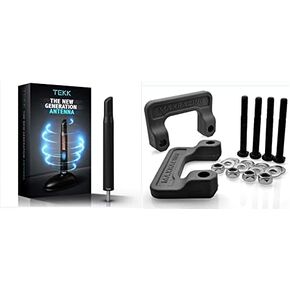 TEKK Short Antenna Compatible with GMC Sierra and Maxracing 2" Front End Leveling Kit Compatible with Chevy Silverado