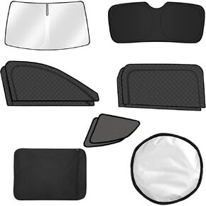 Fiilines 8pcs ظلال نافذة السيارة لـ Honda CR-V CRV 2023-2025 accessorie جانب سيارة مزدوج الجانب الكامل Windows Triangular Windshield Sun Shade 100 ٪ الأشعة فوق البنفسجية وحماية الخصوصية