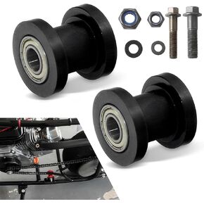 8mm 10mm Chain Roller Tensioner Guide, Chain Puller Tensioner Adjuster Chain Adjuster Roller, Chain Tensioner Replaceable Accessories, Universal for Most Cars (Black)