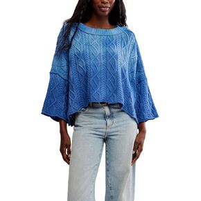 Women's Washed Ashore Sweater, Bellweather Blue