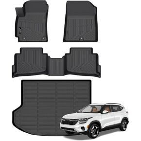 حصيرة Jenofa-tloor for Kia K5 2021-2025 & Hyundai Sonata 2020-2025 حصيرة سيارات الغاز حصيرة حصيرة Fit K5 Sonata (فقط FWD) جميع الطقس غير القابل للماء الملحقات الملحقات المائية الكاملة 2024