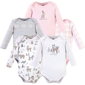 Hudson Baby unisex baby Hudson Cotton Long-sleeve Bodysuits, Christmas Gift, 12-18 Months and Toddler T Shirt Set, Christmas Gift, Months US in Saudi Arabia