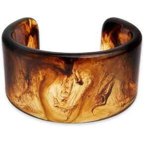 Chunky Resin Cuff Wide Bangle Bracelets for Women, Trendy Statement Minimalist Acrylic Bracelet Prom Holiday Jewelry Gift