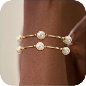 سوار لؤلؤة للنساء سوار الذهب الذهب سوار Prom Jewelry المجوهرات راينستون سوار كريستال المجوهرات