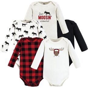 Hudson Baby baby girls Cotton Long-sleeve Bodysuits Bodysuit, Aviation, 18-24 Months US in Saudi Arabia