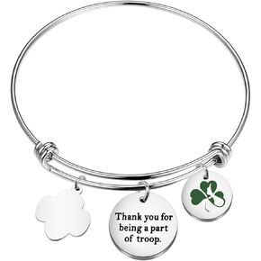 TGBJE Scout Bracelet Scout Gifts Scout Troop Gift Girls Power Jewelry Thank You For Being a Part Of Troop Bracelet