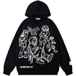 Y2k Hoodie Men Women Aesthetic Graphic Hoodies Pullover Sweatshirt Hip Hop Goth Grunge Harajuku Jacket in Kuwait