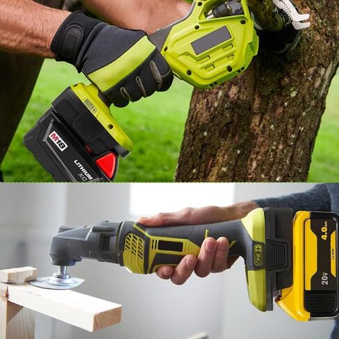 محول محول بطارية ZLWAWAOL DM18RL مع مقبس USB ونوع C متوافق مع بطارية Dewalt 20V Li-Ion للتحويل إلى بطارية Ryobi 18V P108 ABP1801 in Kuwait