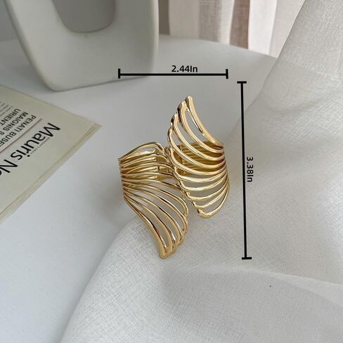 Decorative Curtain Tiebacks, Set of 2, Shiny Metal Spring Drapery Holdbacks No Install Elastic Curtain Hooks, for Home, Office, Bedroom Drapes Window Decoration (Gold) in Saudi Arabia