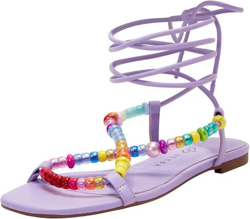 Katy Perry Women's The Halie Bead Sandal Flat, Digital Lavender, 6.5 in Saudi Arabia
