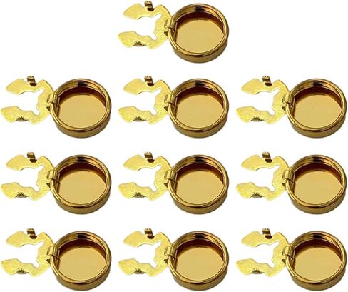 10 Pieces Brass Round Cuff Button Cover Cuff Links for Wedding Formal Shirt Mens Formal Button Covers Imitation Cufflinks in Saudi Arabia
