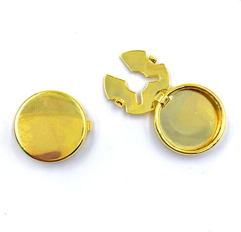 10 Pieces Brass Round Cuff Button Cover Cuff Links for Wedding Formal Shirt Mens Formal Button Covers Imitation Cufflinks in Saudi Arabia