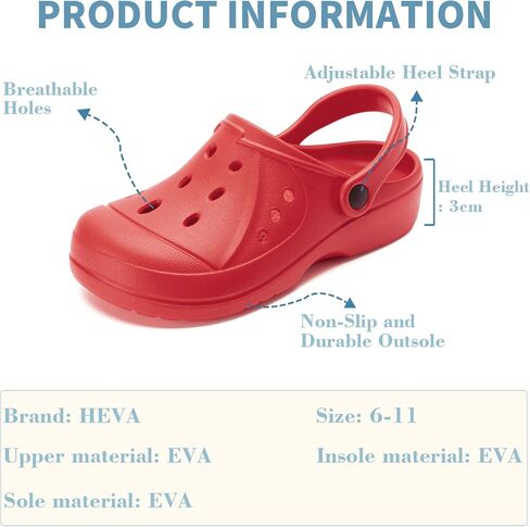 HEVA Women's Garden Clogs Breathable Beach Slip On Slippers Casual Summer Lightweight Quick Drying Water Sandals in Kuwait