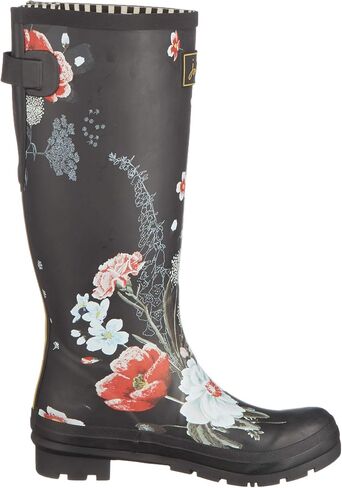 Joules New Women's Welly Print W/Adj Back Gusset Rain Boot French Navy 9 in Saudi Arabia