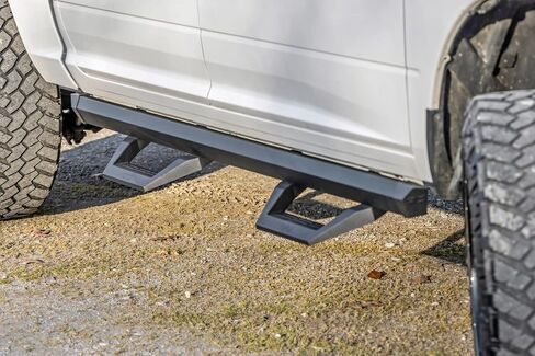 Rough Country SRX2 Adjustable Aluminum Steps for Ram 1500/2500/3500 (2010-2018) Crew Cab - Modular Running Boards with Slide-Adjust Steps in Saudi Arabia