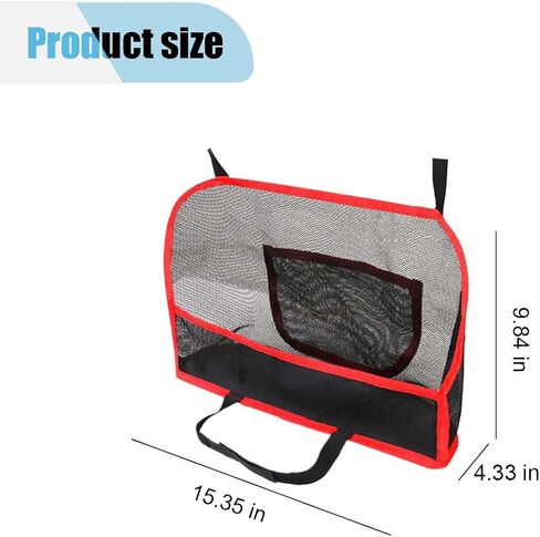 Car Net Pocket Handbag Holder, Barrier of Backseat Pet Kids Between Front Seats, Large Capacity Purse Holder for Car, Car Backseat Storage Organizer Netting Pouch for Women Men (Black) in Kuwait