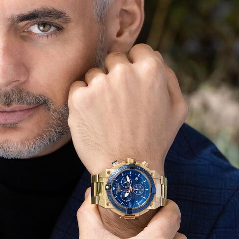 الساعات Mulco للرجال - Buzo ، علبة من الفولاذ المقاوم للصدأ مع شريط السيليكون المعصم أو حزام الفولاذ المقاوم للصدأ ، حركة كرونوغراف الكوارتز ، شاشة تمثيلية كبيرة للوجه ، 100 متر - مقاومة للماء in Kuwait