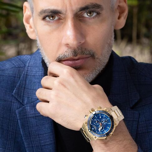 الساعات Mulco للرجال - Buzo ، علبة من الفولاذ المقاوم للصدأ مع شريط السيليكون المعصم أو حزام الفولاذ المقاوم للصدأ ، حركة كرونوغراف الكوارتز ، شاشة تمثيلية كبيرة للوجه ، 100 متر - مقاومة للماء in Kuwait