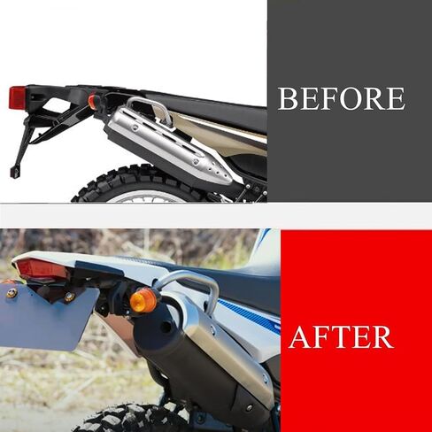 Compatible with SEROW 250 XT250 2018+ License Plate Holder Rear Fender Eliminator Tail Tidy LED Integrated Tail Brake Light Indicator Turn Signal Blinker Kit (Smoke) in Saudi Arabia