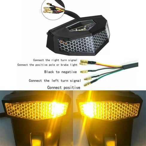 Compatible with SEROW 250 XT250 2018+ License Plate Holder Rear Fender Eliminator Tail Tidy LED Integrated Tail Brake Light Indicator Turn Signal Blinker Kit (Smoke) in Saudi Arabia