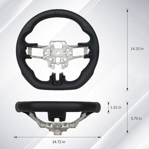 عجلة القيادة الجلدية الكاملة ، قاع مسطح على شكل D مثقب القبض على عجلة القيادة من أجل Ford Mustang 2013 2013 2014 in Kuwait