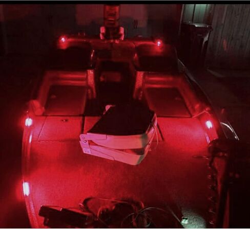 10pcs Red 4 LED Side Marker Lights الأمامية الخلفية الخلفية الخلفية الخلفية ذيل تحذير مؤشرات المنعطفات مصباح صخور العجلة الزجاجية لسيارات Truck Tailer Car Camper Boat ATV DC12V-24V in Kuwait