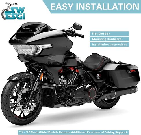 حارس محرك بار تحطم في Harley Davidson Touring Street Glide Road Road King Electra Ultra Models (للتجول في 2014-2025 C) in Saudi Arabia
