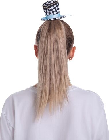 Mini Black White Patterned Hat with Clip - Womens Teens Adult - Cosplay Halloween Mardi Gras Costume Hat in Saudi Arabia