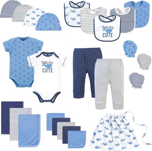 Hudson Baby Unisex Baby Layette Start Set Baby Gift 25pc, Modern Pink Safari, 0-6 Months in Saudi Arabia