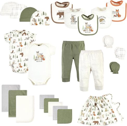 Hudson Baby Unisex Baby Layette Start Set Baby Gift 25pc, Modern Pink Safari, 0-6 Months in Saudi Arabia