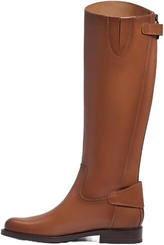 Sam Edelman Womens Mikala Leather Riding Knee-High Boots Brown 9 Medium (B,M) in Kuwait