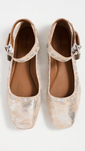 Free People Mystic Mary Jane Flat Champagne الاتحاد الأوروبي 37.5 (الولايات المتحدة للسيدات 7.5) M in Saudi Arabia
