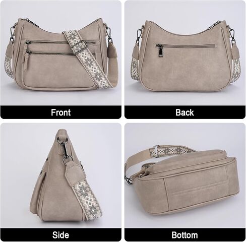 Crossbody Purses for Women Trendy Leather Crossbody Bag,Multi Pocket Shoulder Handbag Lightweight Travel Purse in Saudi Arabia