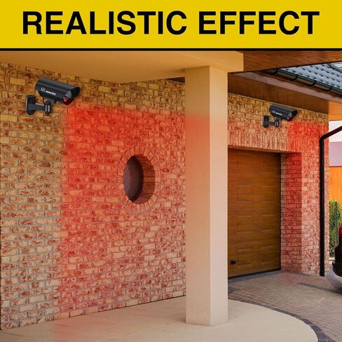 8 Pcs Fake Camera Dummy Security Camera Realistic Dummy Camera Plastic Fake Video Camera CCTV Surveillance System with Motion LED Light for Home Outdoor Indoor Use, No Battery Included (Silver) in Kuwait