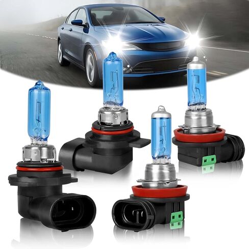 9012 High Performance Headlight Bulbs For 2011-2015 Chrysler 200 300,High Low Beam,100W,IP68,Plug and Play,5000K Super Bright White Light,2 Pack in Kuwait