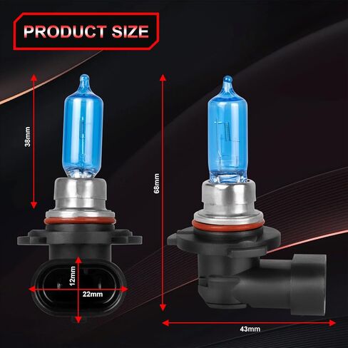 9012 High Performance Headlight Bulbs For 2011-2015 Chrysler 200 300,High Low Beam,100W,IP68,Plug and Play,5000K Super Bright White Light,2 Pack in Kuwait