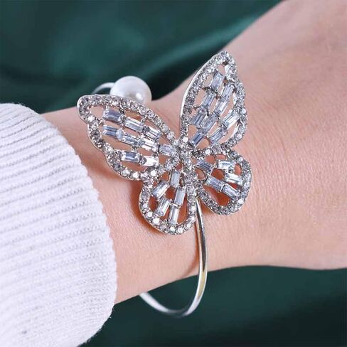 Pearl Bracelet for Women Dainty Gold Bangles Bracelet Prom Jewelry Rhinestone Bracelet Crystal Bracelet Wedding Jewelry for Brides Bridesmaid Gifts in Saudi Arabia