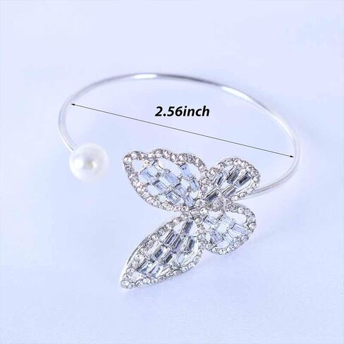 Pearl Bracelet for Women Dainty Gold Bangles Bracelet Prom Jewelry Rhinestone Bracelet Crystal Bracelet Wedding Jewelry for Brides Bridesmaid Gifts in Saudi Arabia
