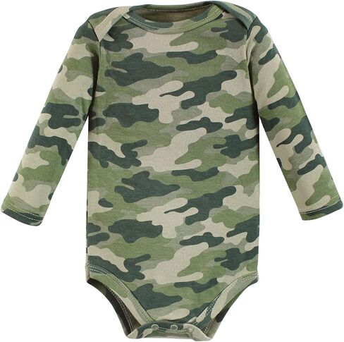 Hudson Baby Unisex Baby Cotton Long-Sleeve Bodysuits, Brown Bear 7-Pack, 18-24 Months in Kuwait