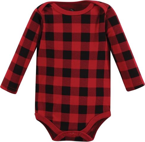 Hudson Baby Unisex Baby Cotton Long-Sleeve Bodysuits, Brown Bear 7-Pack, 18-24 Months in Kuwait