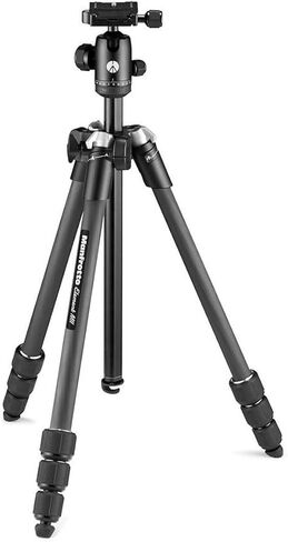 Manfrotto Element MII Mobile Bluetooth Carbon MKELMII4CMB-BH, Lightweight Travel Tripod, with Carry Bag, Arca-Compatible Ball Head, Load up 8kg, for DSLRs, CSCs, Compact Cameras and Smartphones in Saudi Arabia