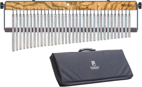 TreeWorks Chimes U.S.A. Large Single Row, 35-Bar Wind Chime made from Tennessee Black Walnut wood (VIDEO), Full (TRE35) in Kuwait
