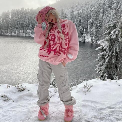 Y2k Hoodie Men Women Aesthetic Graphic Hoodies Pullover Sweatshirt Hip Hop Goth Grunge Harajuku Jacket in Kuwait