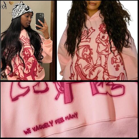 Y2k Hoodie Men Women Aesthetic Graphic Hoodies Pullover Sweatshirt Hip Hop Goth Grunge Harajuku Jacket in Kuwait